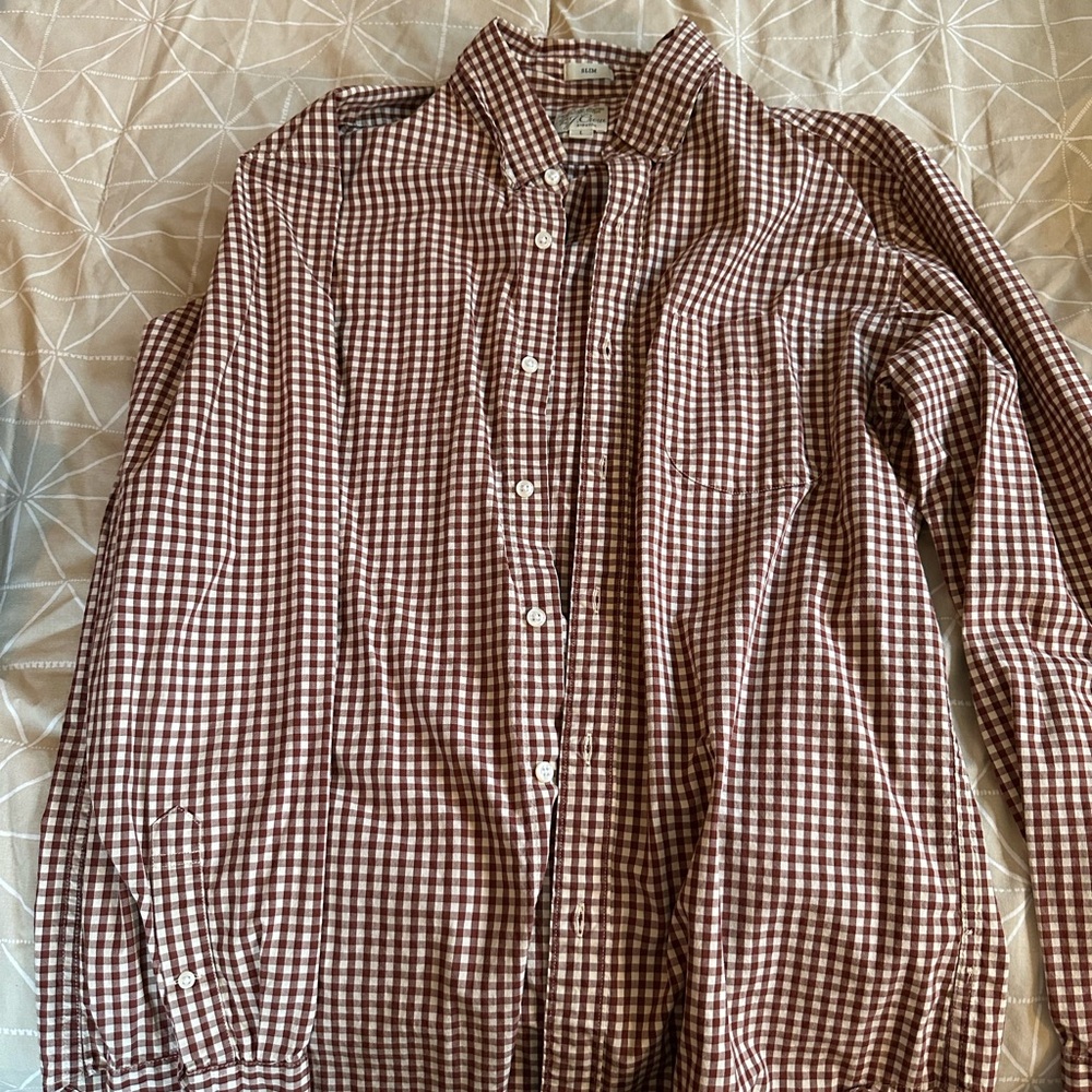 Red/Brown Checkered Men's Shirt